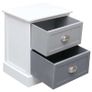Nightstands 2 pcs Grey 38x28x45 cm Paulownia Wood Image 3