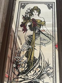 Alphonse Mucha Season Mirror