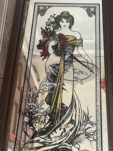 Alphonse Mucha Season Mirror