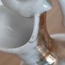 3 antique jugs white with leaves relief & gilt accents Image 8