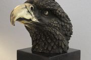 Archibald Thorburn (1860-1935) Eagle Head Sculpture (20cm, 4kg) - Bronze, Marble, Signed
