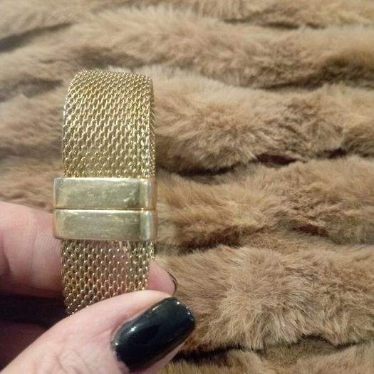 Gold mesh bangle