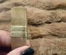 Gold mesh bangle