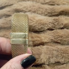 Gold mesh bangle