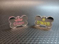 main image for ad UNIQUET HIT Mirror Acrylic Custom Color Engraved Bone Shape Pet Dog Cat Tag Id