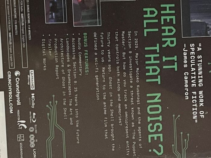 Ghost in the Shell - Ltd Edition 4K UHD Steelbook - Mint Condition Sealed