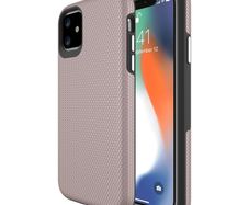 For Samsung Galaxy A14 5G Dotted Shockproof Hybrid 2 in 1 Case Rose Gold