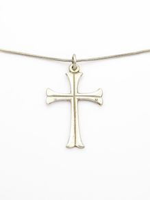 Vintage Sterling Silver Jerusalem Cross Necklace