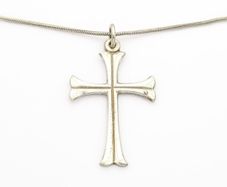 Vintage Sterling Silver Jerusalem Cross Necklace