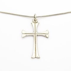 Vintage Sterling Silver Jerusalem Cross Necklace