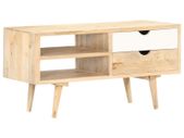 TV Cabinet 90x35x45 cm Solid Mango Wood