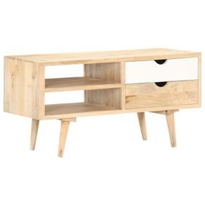 TV Cabinet 90x35x45 cm Solid Mango Wood