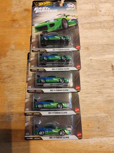 Hot wheels premium Fast and Furious 1995 Mitsubishi eclipse 1/5 X5