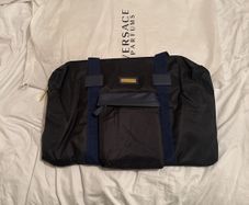 VERSACE PAFUMS Men's Large Black & Blue Sports / Travel / Weekender / Gym Bag