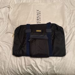 VERSACE PAFUMS Men's Large Black & Blue Sports / Travel / Weekender / Gym Bag