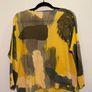 Yellow Abstract Design Slouchy Top Size M! Image 5