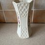 Belleek China 2 Country Trellis Vases 7" & 10" Image 5