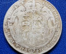 United Kingdom 1921 Half Crown - George V 2nd type Silver coin