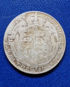 United Kingdom 1921 Half Crown - George V 2nd type Silver coin