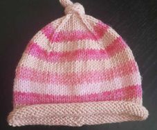 Pixie Style Hand Knit Baby Hat