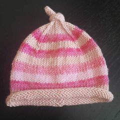 Pixie Style Hand Knit Baby Hat