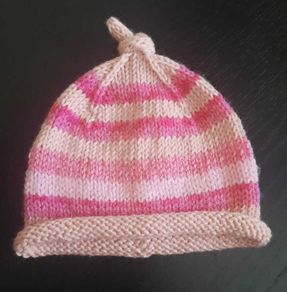 Pixie Style Hand Knit Baby Hat