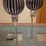 Tall Glass Candle Holders Image 2