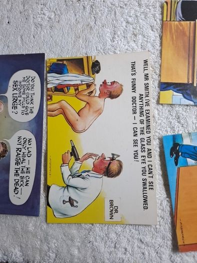 5 Bamforth Doctor Saucy postcards.