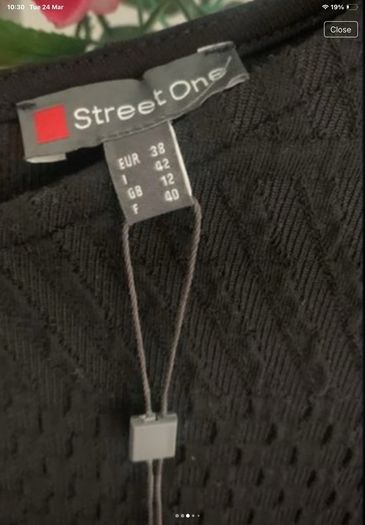 dress Bnwt black street one dress size 12 short sleeve