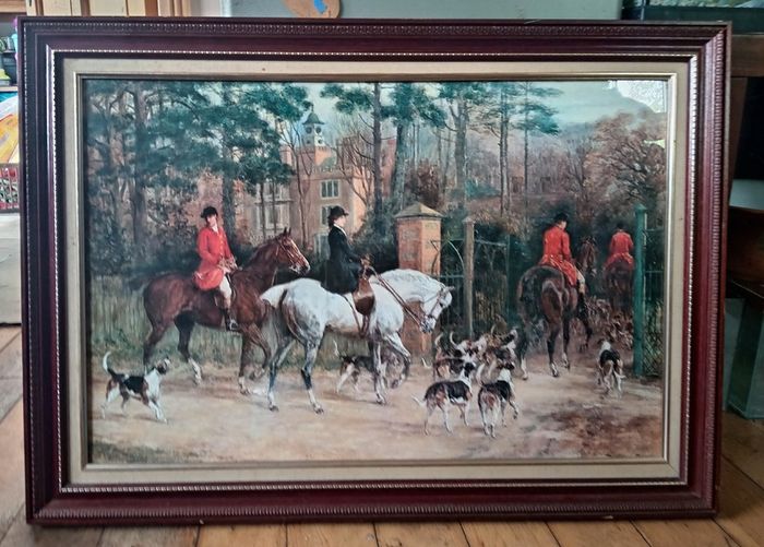 Large Hunting Scene Picture