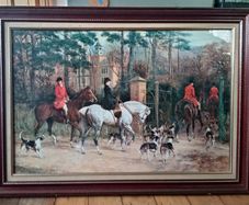 Large Hunting Scene Picture