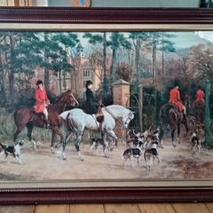 Large Hunting Scene Picture