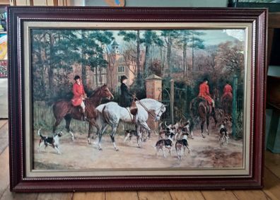 Large Hunting Scene Picture