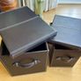 Two 'PU leather' Storage boxes Image 3