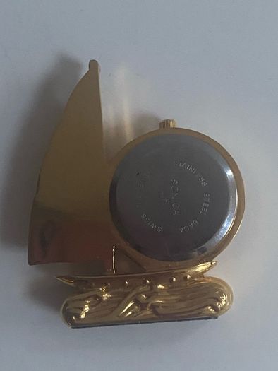 Miniature  vintage Sonica metal nautical clocks