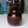 62 - Vintage 4oz Bovril Dark Brown Glass Embossed Letters Jar Image 3