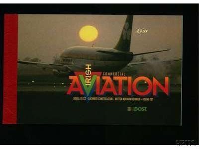 1999 Ireland Commercial Aviation Commemorative Stamp Booklet Mint Never Hinged (MNH). Hibernian HB77. Scanned images of panes included but item is compete booklet