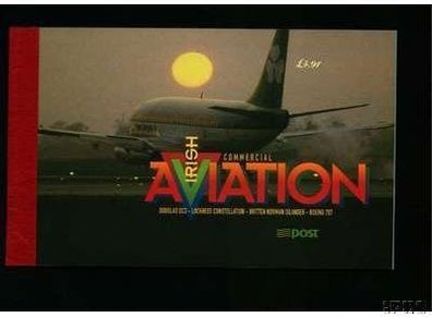 1999 Ireland Commercial Aviation Commemorative Stamp Booklet Mint Never Hinged (MNH). Hibernian HB77. Scanned images of panes included but item is compete booklet
