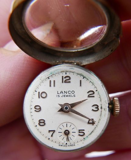Vintage 1920s Solid 9Ct Gold 375 Lanco 15 Jewel Cased Ladies Manual Wristwatch (works well)