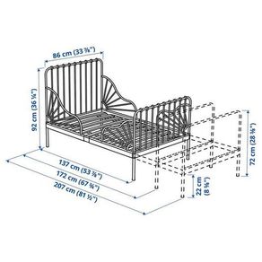 Ikea MINNEN Extendable bed frame 80x200 cm Grows with your child