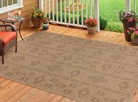 main image for ad Sisal Look Outdoor Rug Simple Patterned Brown Size: