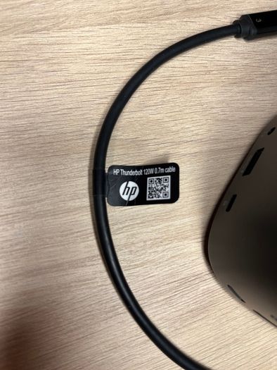 HP Thunderbolt Dock 120W G2 Original TB3 Cable
