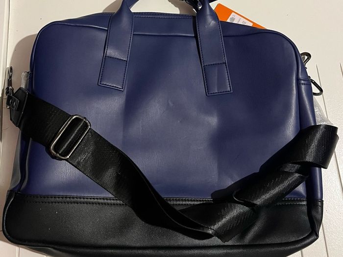 Trussardi Jeans leather business Brief Case laptop shoulder travel Bag brand new with tag