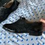 Chanel 100% calfskin leather brogues oxfords unisex wingtip size 4.5 Image 5