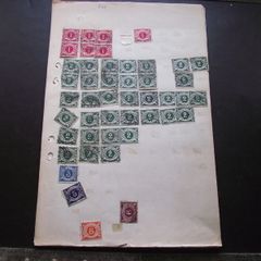 Accumulation of Irish old stamps on 14 loose pages