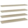 Floating Wall Shelves 4 pcs Oak 120x23.5x3.8 cm MDF Image 10
