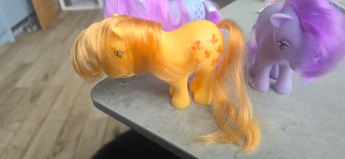 3 x Reproduction Blossom Butterscotch Bluebelle Basic Fun MLP based on G1 My Little Pony 2007 2017