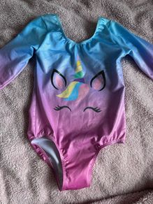 A gorgeous unicorn leotard for gymnastics