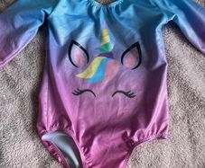 A gorgeous unicorn leotard for gymnastics