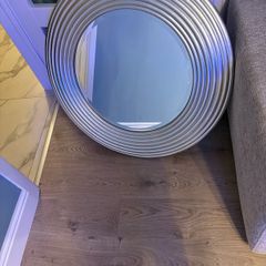 silver framed mirror